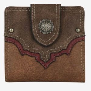 Justin Boots Brown and Red Western Wallet *NEW*